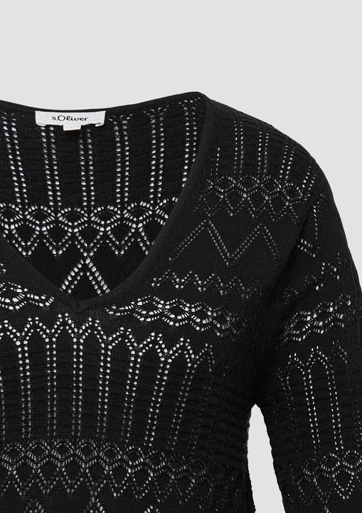 Immagine prodotto S.Oliver Strickpullover Ajour-Strickpullover mit 3/4-Ärmeln (34)