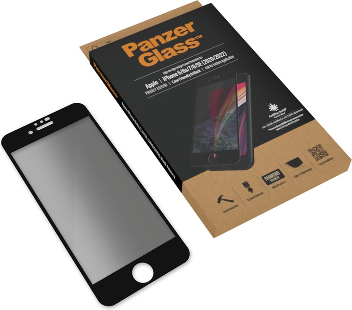 Produktbild PanzerGlass Case Friendly Privacy (1 Stück, Apple iPhone 6, Apple iPhone 6s, Apple iPhone 7, Apple iPhone 8, Apple iPhone SE (2nd Gen), Apple iPhone SE (3rd Gen))