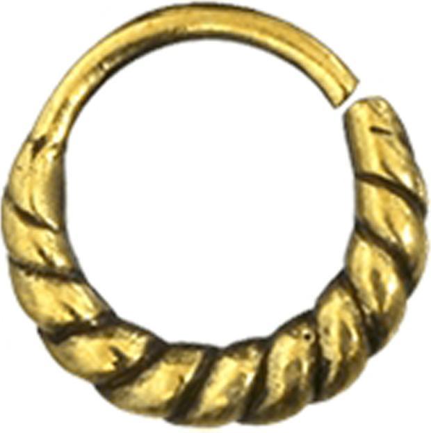 Produktbild Star Piercing Micro Piercing Ring vergoldet geflochten (Messing)