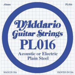 Actual product image D'Addario Pl016 (1x, Guitar, 0.02")
