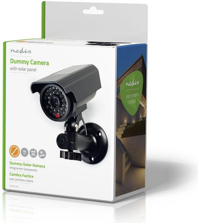 Image du produit Nedis Caméra de surveillance factice | Sphère | IP44 | Alimentation par batterie / alimentation solaire |