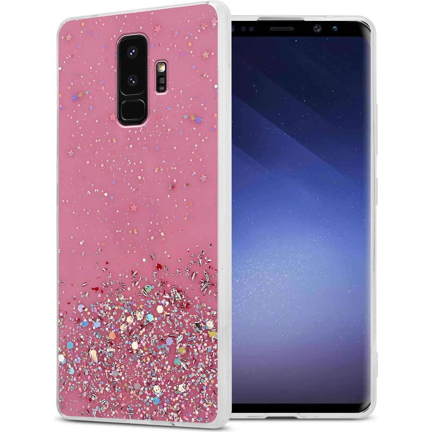 Thumbnail - Cadorabo TPU Cover funkelnder Glitter (Samsung Galaxy S9+), Smartphone Hülle, Rosa