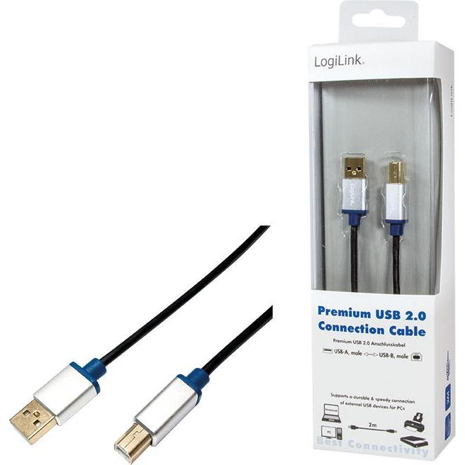 Thumbnail - LogiLink BUAB220 (2 m, USB 2.0), USB Kabel