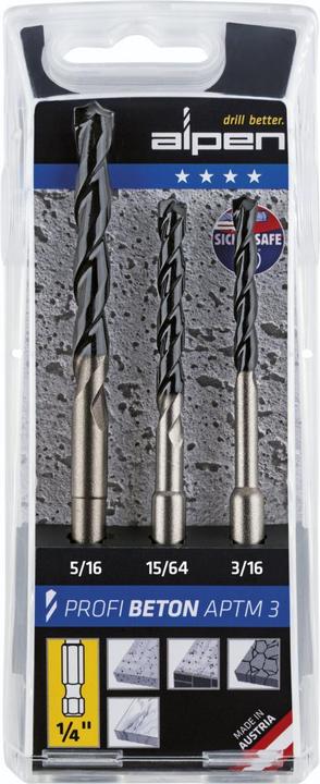 Produktbild Alpen n Spiralbohrer Set (6 mm, 8 mm, 5 mm)