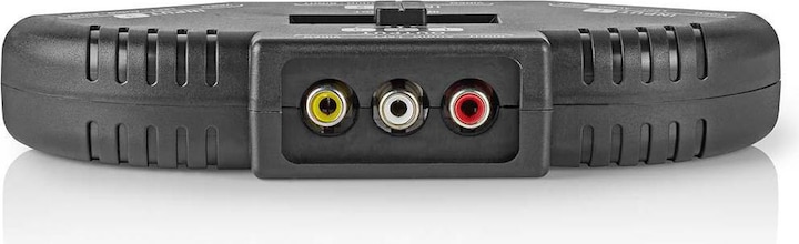 Actual product image Nedis AV switcher with 3 ports, 3 x cinch inputs (RWY).
