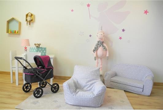 Produktbild Knorrtoys Kindersitzsack - "Geo cube grey" (Kindersessel)