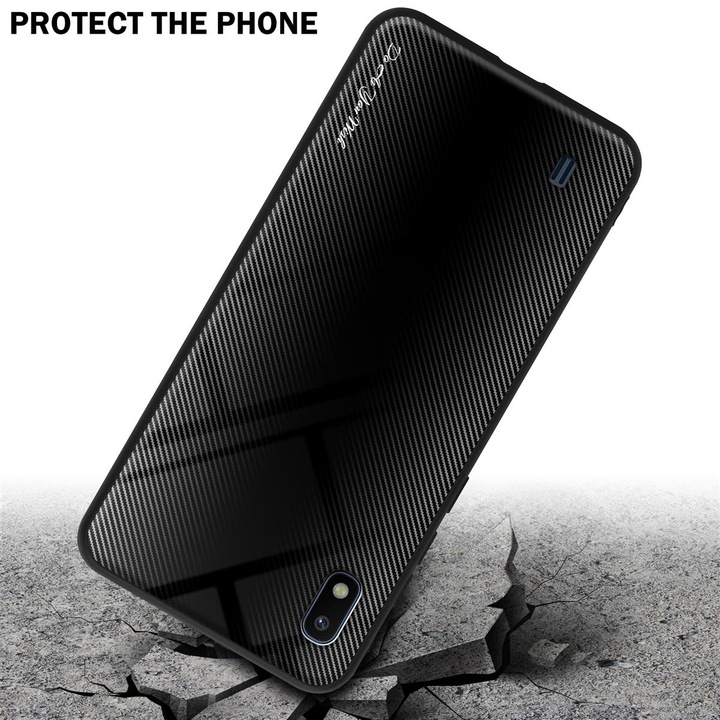 Productafbeelding Cadorabo TPU gestreepte glasplaat (Samsung Galaxy A10, HTC One M10)