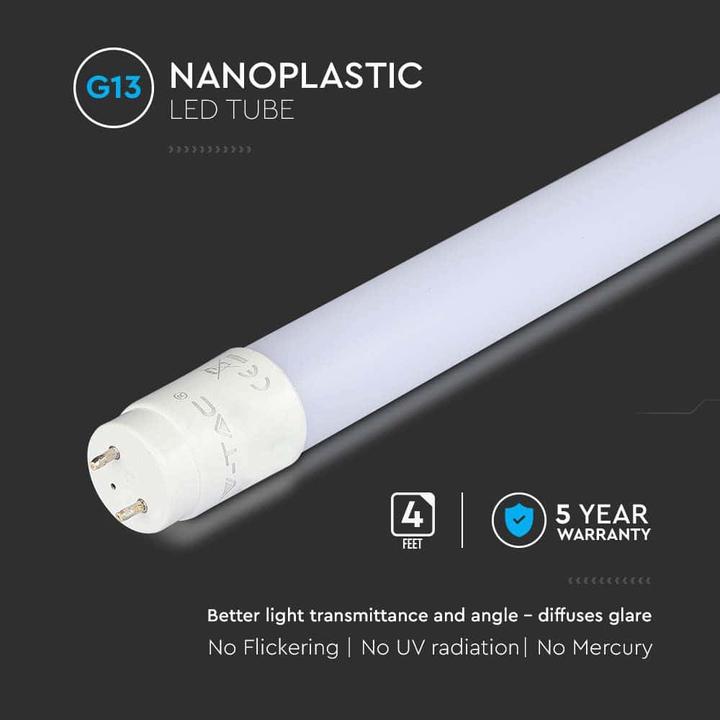 Produktbild V-TAC VT122 LEDRöhre SAMSUNG Chip 120cm 16,5W G13 Nano Kunststoff 6500K (G13, 16.50 W, 1850 lm, 1 x, G)