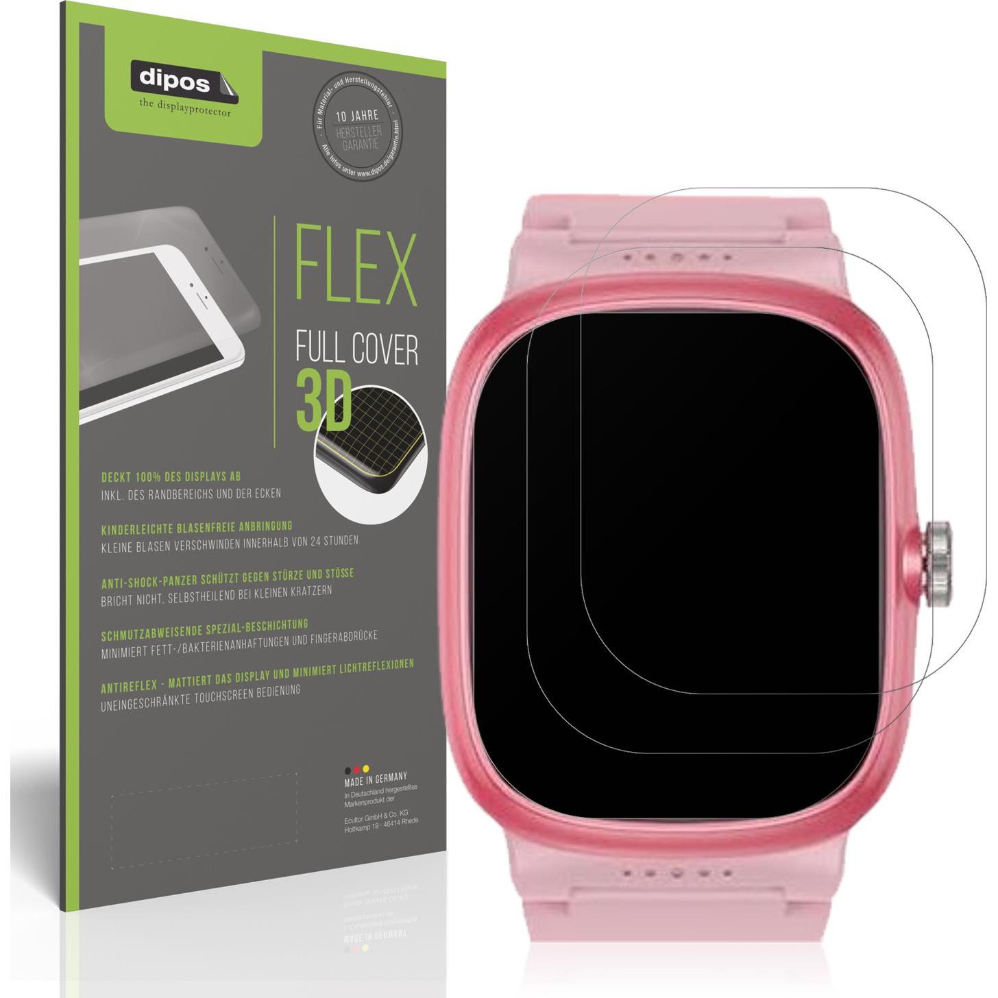 Dipos Full Cover Schutzfolie Matt, Smartwatch Schutzfolie, Transparent