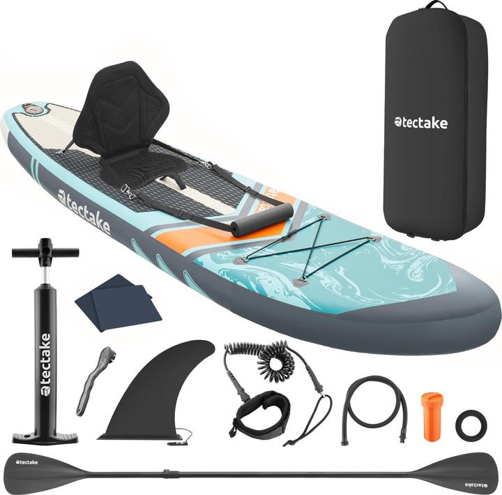 Produktbild tectake Stand-Up Paddle Board, 2in1 aufblasbar, Komplettset