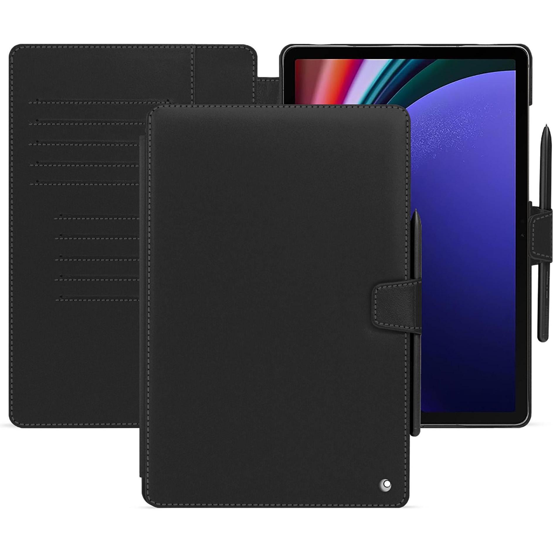 Thumbnail - Noreve Lederschutzhülle Samsung Galaxy Tab S9+ (Galaxy Tab S9+), Tablet Hülle, Schwarz