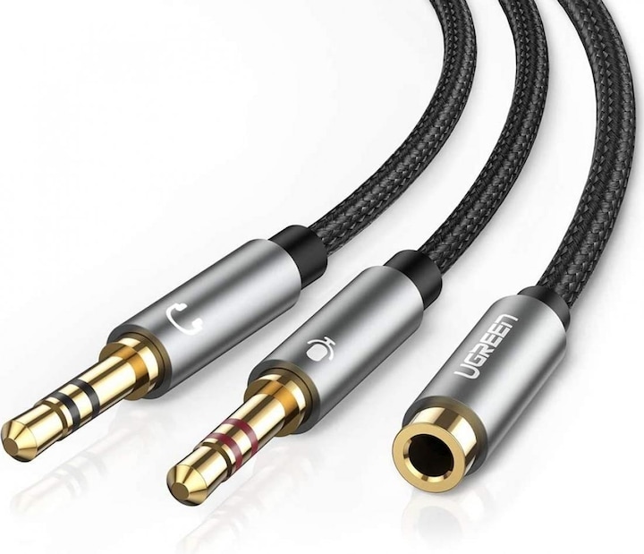 Immagine prodotto Ugreen Splitter Y per microfono e cuffie con jack da 3,5 mm (0.20 m, Connettore da 3,5 mm (AUX))