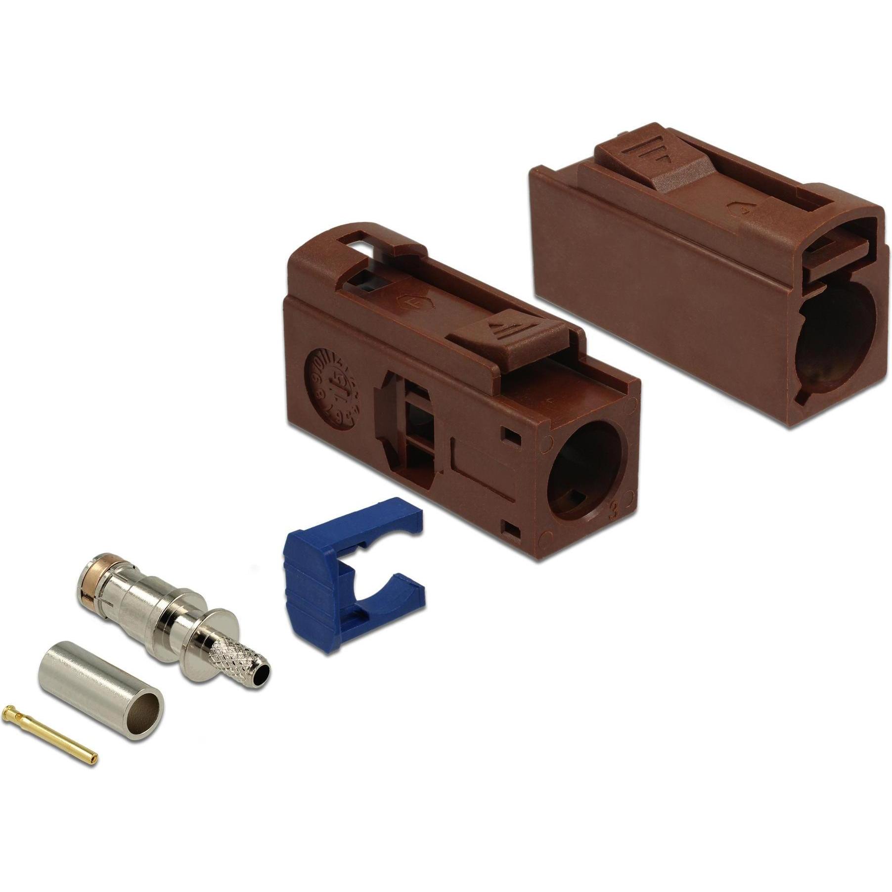 Delock FAKRA F jack 25 mm (long) for crimping (Antennenkabel), Antennenkabel