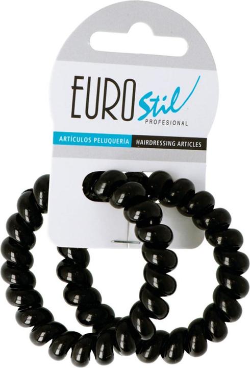 Immagine prodotto Caso Eurostil Large Black Spiral Hair Ties 55cm Pack Of 1 (Elastico per capelli)