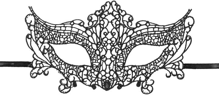 Actual product image Partydeco Partyaccessoire Maske aus Spitze 11 x 20 cm, Muster3