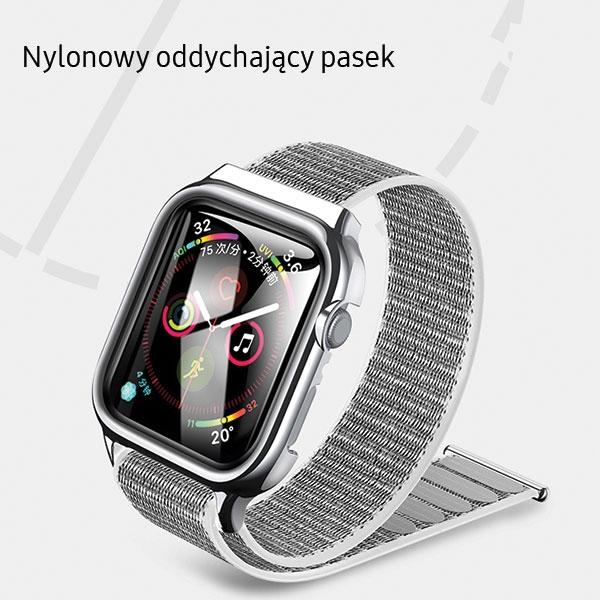 Produktbild Usams Pasek z etui Apple Watch 4/5/6/7/SE 40/41mm. czerwony/red ZB73IW3 (US-ZB073) (Nylon, Plastic, TPU)