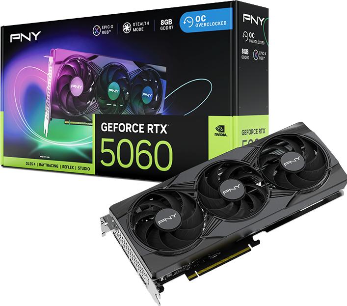 Produktbild PNY GeForce RTX 5060 Epic-X RGB Overclocked Triple Fan (8 GB)