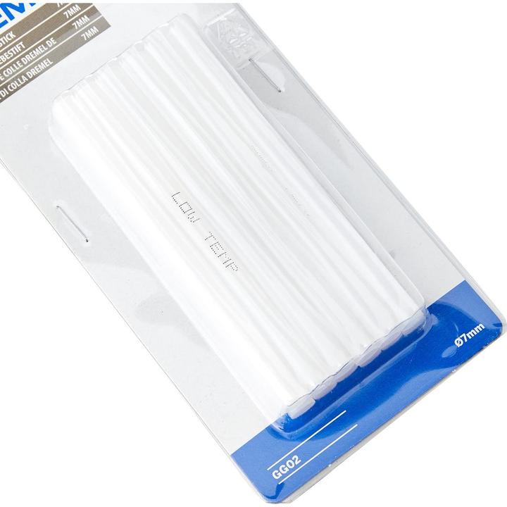 Produktbild Dremel Transparente Klebestifte, Mehrzweck, niedrige Temperatur, 65 g, Ø 7mm (12 Stück)
