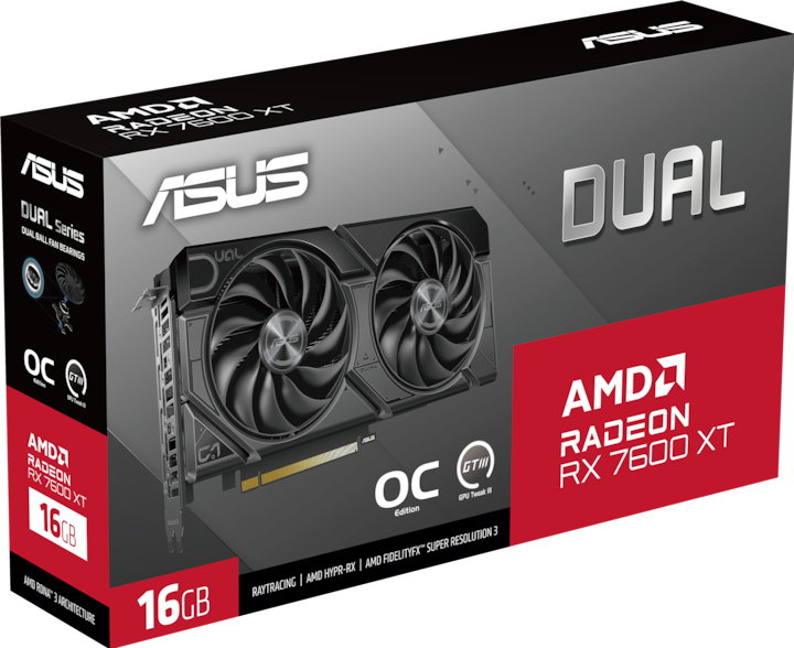 Produktbild ASUS DUAL Radeon RX 7600 XT OC (16 GB)