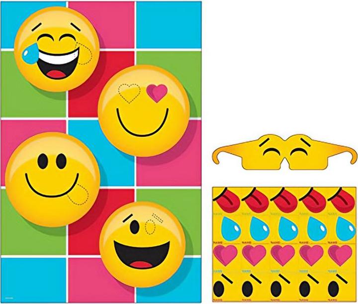 Image du produit Creative Party Jeu d'épingles de fête Emoji en plastique