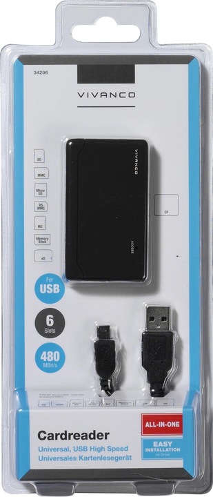 Immagine prodotto Vivanco IT-USBCR 6SL (USB 2.0)