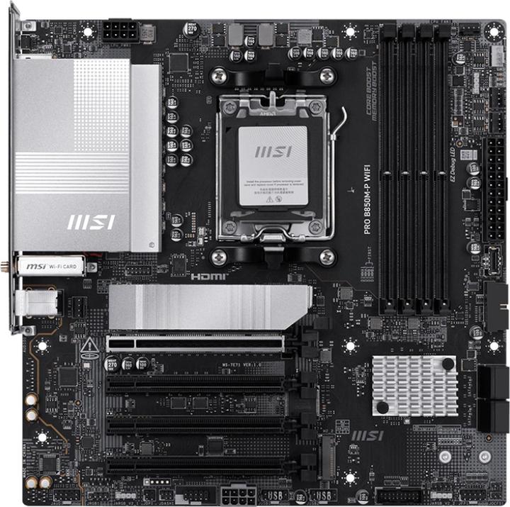 Actual product image MSI Pro B850M-P Wifi (B850,AM5,mATX,DDR5) (AM5, AMD B850, mATX)