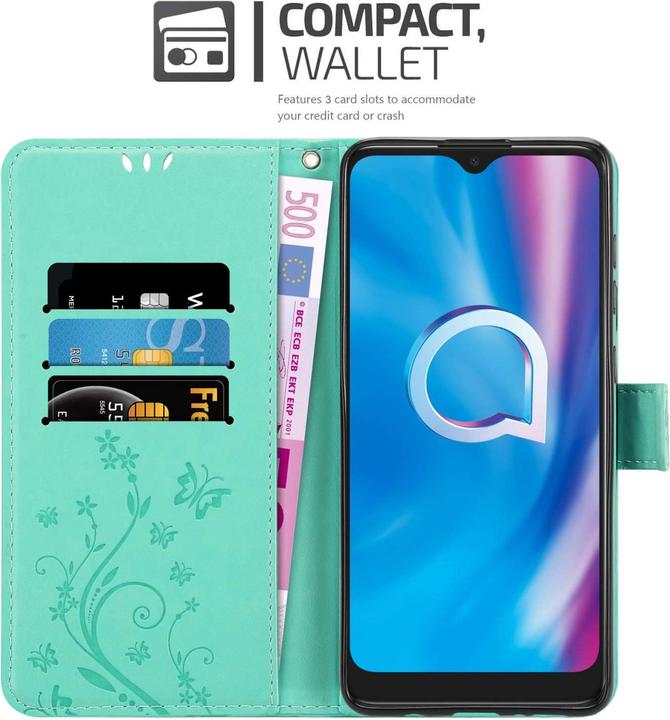 Actual product image Cadorabo Case for Alcatel 1S 2020 Flower Book (1S (2020))