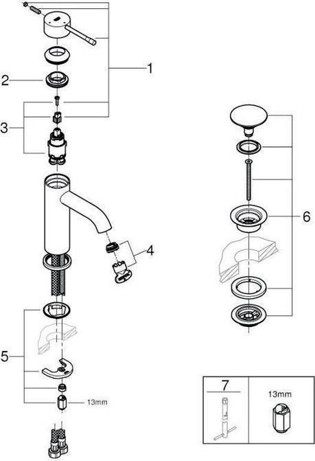 Produktbild Grohe Essence Einhand-Waschtischbatterie S-Size