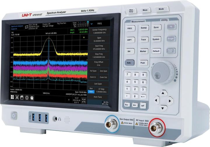 Produktbild Uni-T Spektrumanalysator UTS1015T, 9 kHz..1,5 GHz, mit Quellverfolgung
