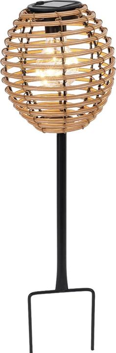 Produktbild H & S Collection 6er-Set Elegante Solar-Steckleuchte für Garten & Terrasse: Robuste LED Solarlampe mit Metallstab, Ra