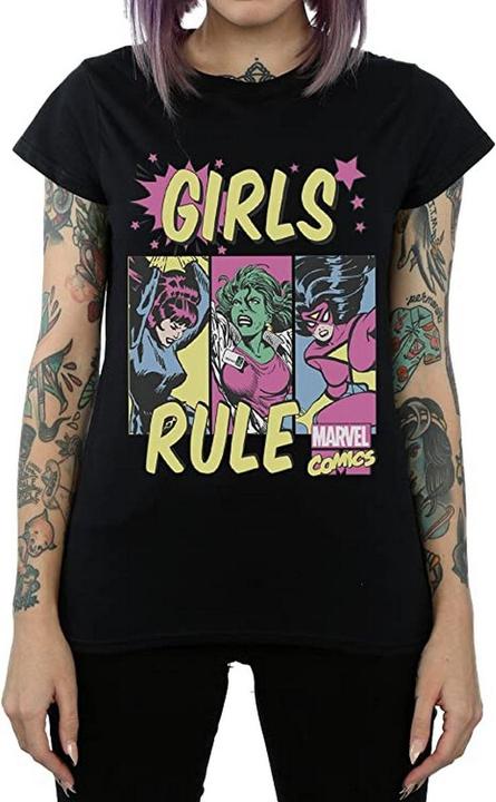 Immagine prodotto Girls Rule Maglietta boyfriend in cotone (M)