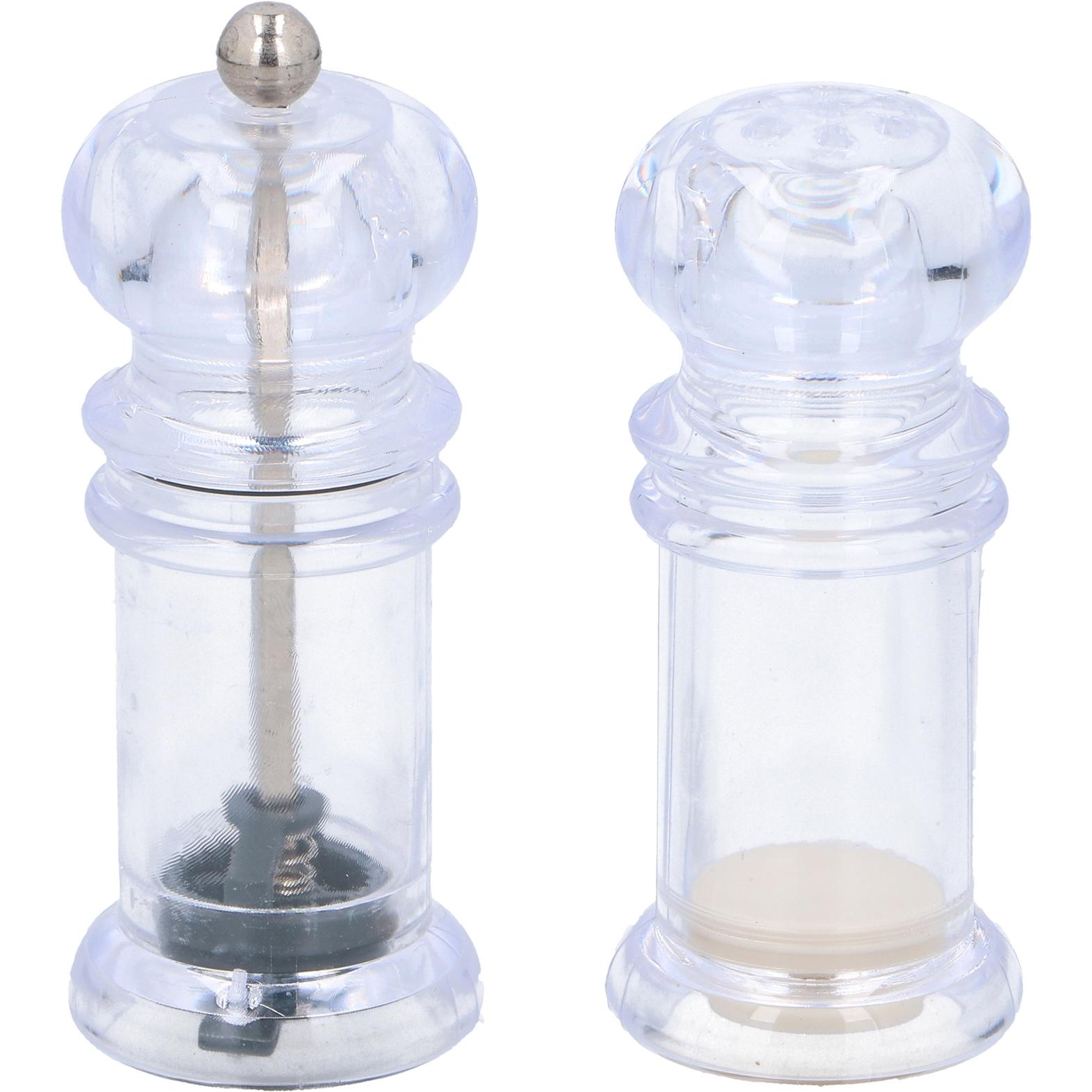 Thumbnail - neuetischkultur Pfeffermühle/Salzstreuer 2er Set, Pfeffermühle + Salzmühle, Transparent