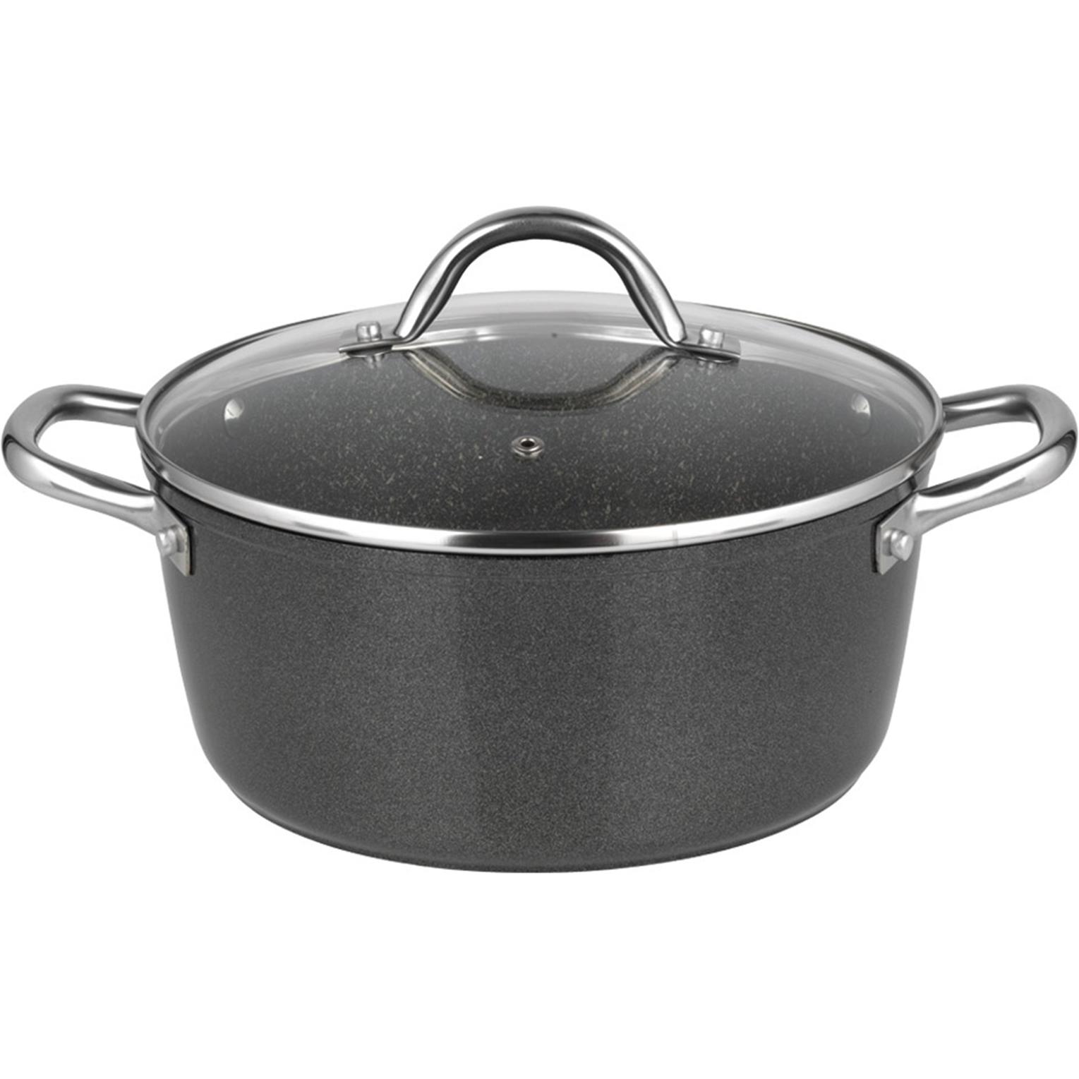Michelino Kochtopf mit Deckel, Pfanne + Kochtopf, Schwarz
