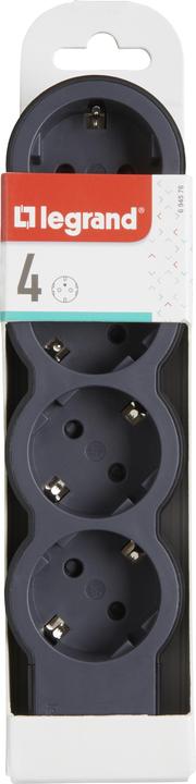 Actual product image Legrand Flat socket strip 4x socket, without cable Cable Black 694576 (4x, CEE 7/3)