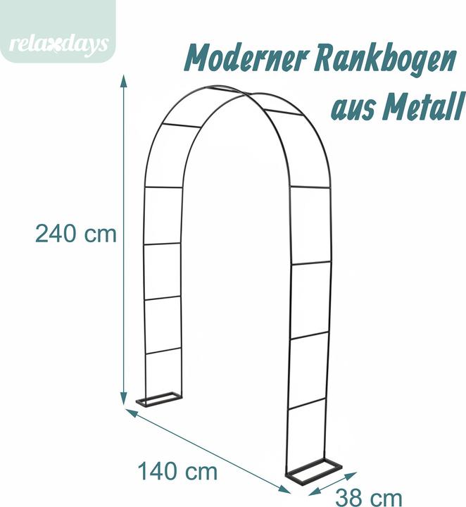 Produktbild Relaxdays Rosenbogen (38 cm, 140 cm)