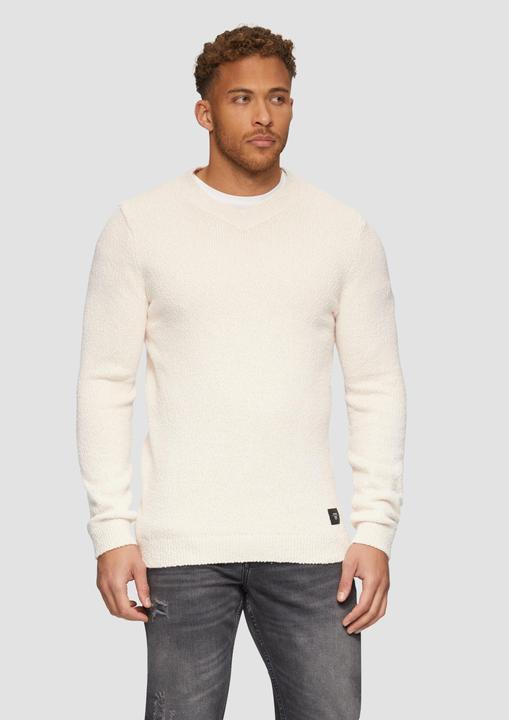 Produktbild S.Oliver Strickpullover Strukturierter Baumwollpullover mit V-Ausschnitt (XXL)