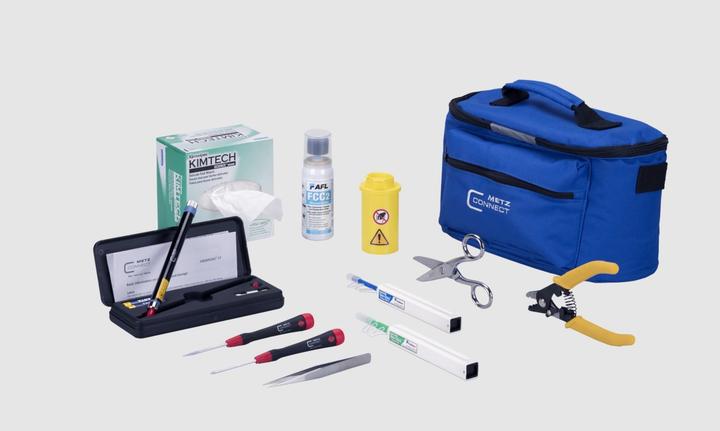 Actual product image Metz Connect OpDAT fibre optic starter set WKZ set + 20x FAST connectors for LC APC wire (Tool)