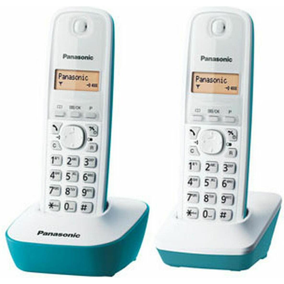 Panasonic compatible KX-TG1612FRC Téléphone Duo sans fil DECT sans répondeur Bleu, Telefon, Blau, We
