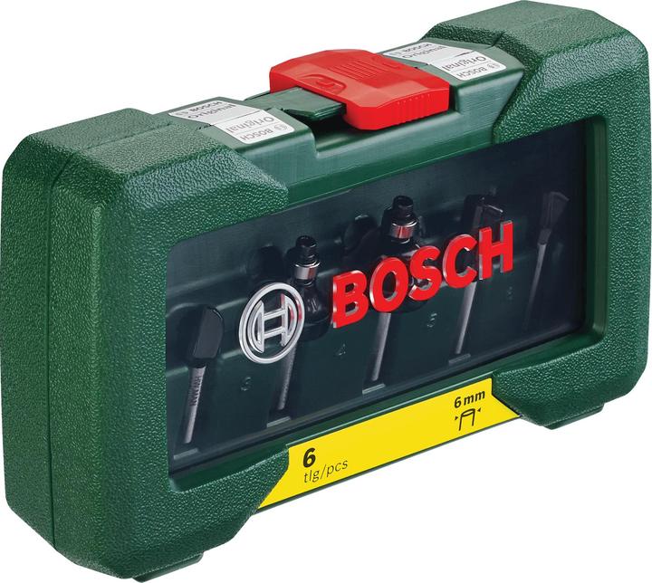 Produktbild Bosch Zubehör HM-Fräser-Set mit 6 mm Schaft, 6-teilig