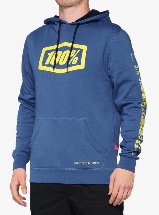 Actual product image 100% Hoodie Burst Blue Size L (L)