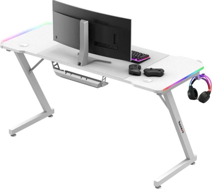Actual product image Huzaro Biurko gamingowe Hero 3.3 White RGB