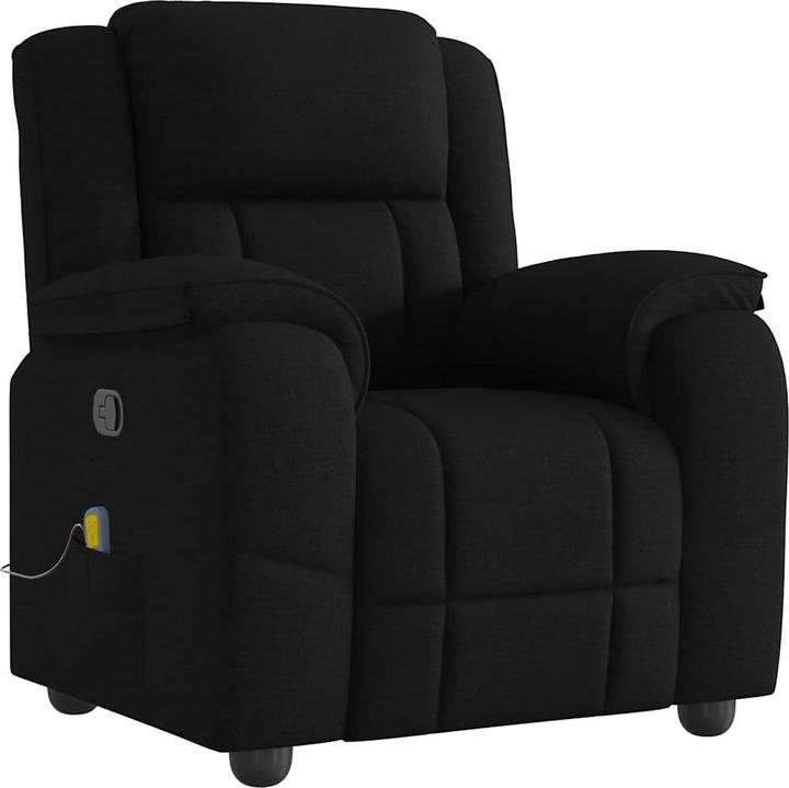 Actual product image vidaXL Massage armchair black fabric Massage TV armchair