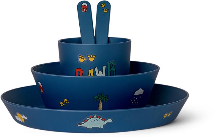 Produktbild Citron PLA Tableware Set Blue Dino