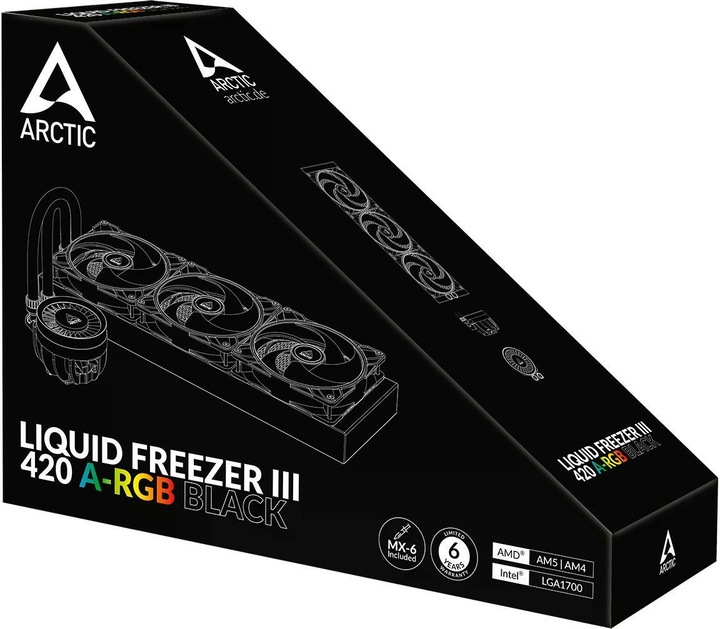 Actual product image Arctic Liquid Freezer III - 420 A-RGB (Black)
