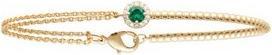 Produktbild Lara Vergoldetem Messing ARMBAND – 18 – HALBSTARR – S.EMERALD – ZIRKONIA (Vergoldet)