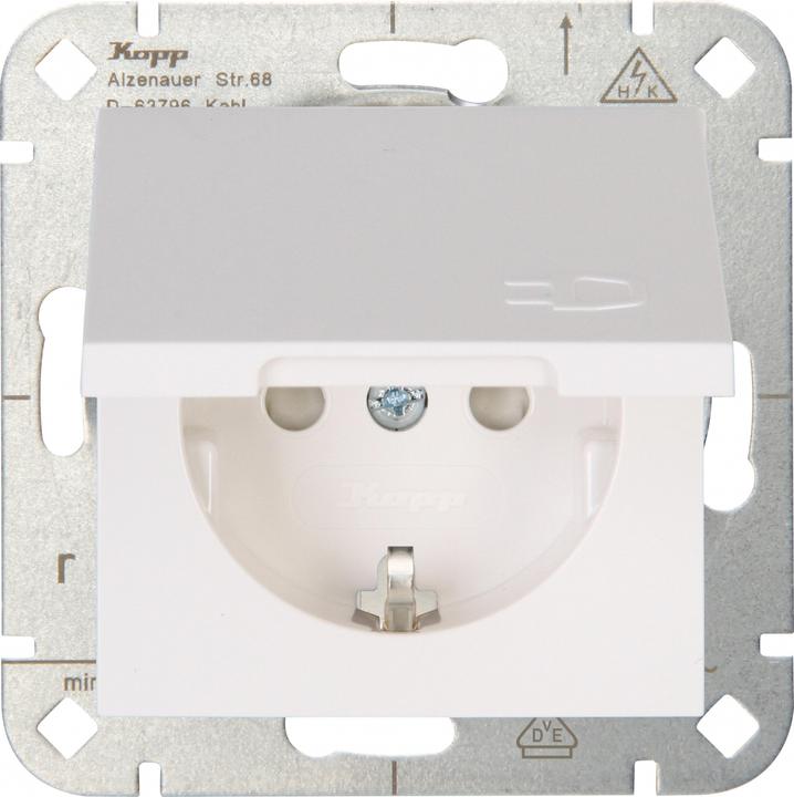 Actual product image Kopp HK07Schutzkontakt socket outlet hinged cover