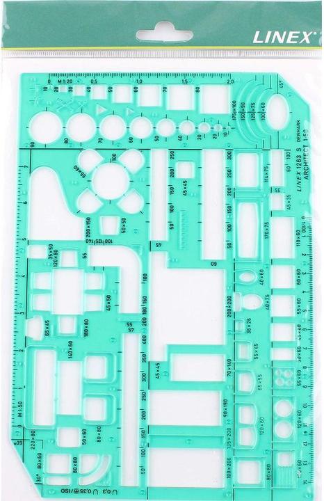 Produktbild Linex Möbelschablone Massstab 1.50 (23 cm, Kunststoff)