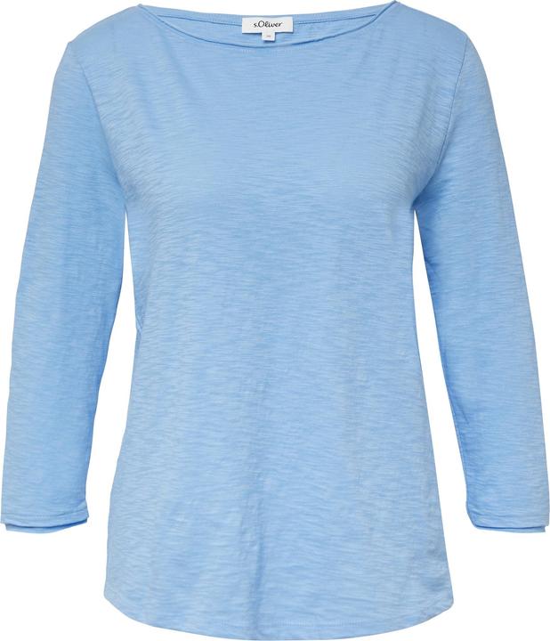 Produktbild S.Oliver T-Shirt Shirt mit Flammgarnstruktur und 3/4-Ärmeln (38)