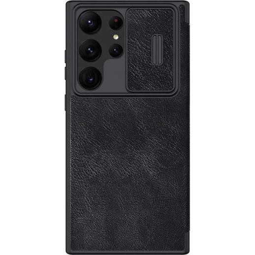 Nillkin Qin Leather Pro Case (Samsung Galaxy S23 Ultra), Smartphone Hülle, Schwarz