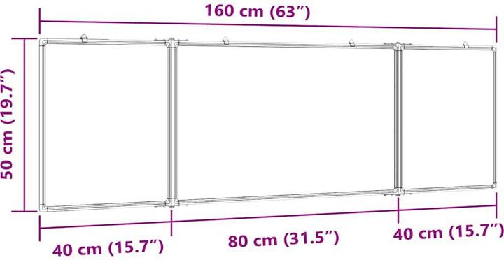 Image du produit vidaXL magnetisches Whiteboard (160 x 50 cm)
